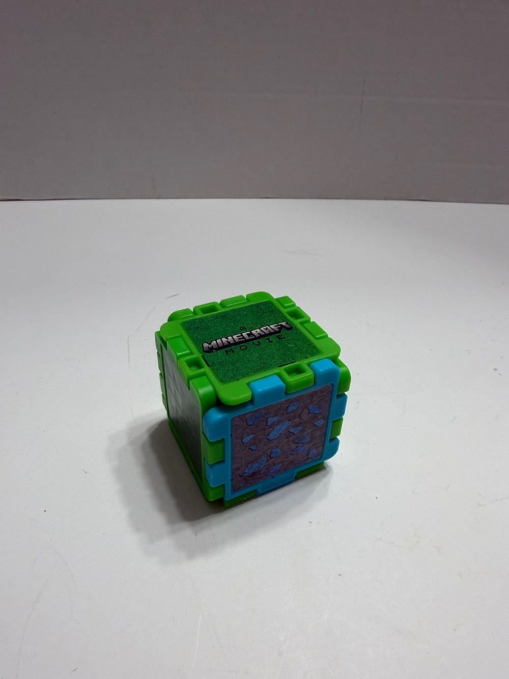 Minecraft Movie Happy Meal Toy Cube, Llama and  Grass- Green & Blue
